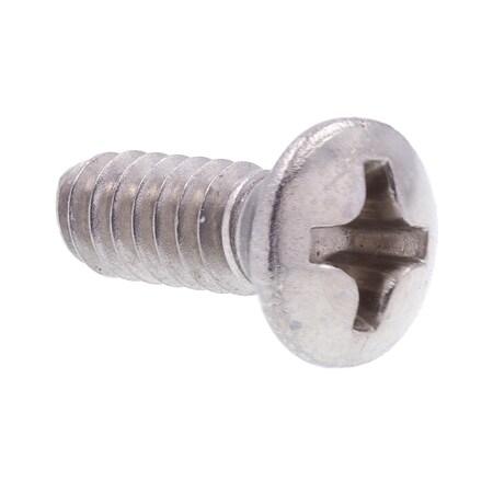 Machine Screw, Oval Head Phil Drive #6-32 X 3/8in 18-8 Stainless Steel 25PK